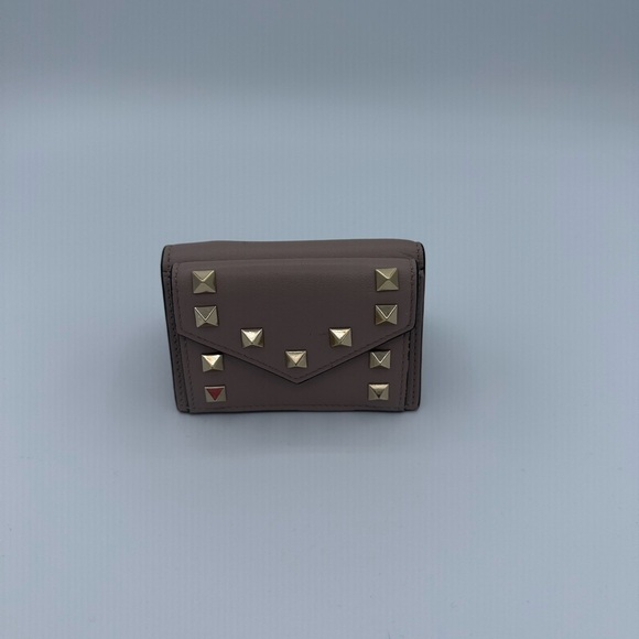 Valentino Handbags - Valentino Taupe Wallet with Gold Studs